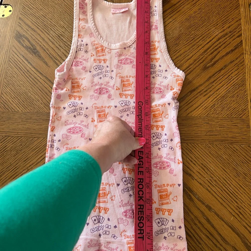 Vintage Pink Graphic Ribbed Tank Top - Picture 9 of 11
